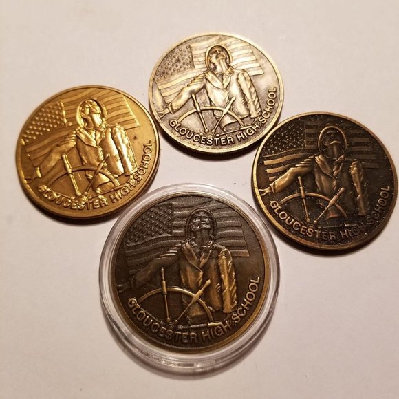 Gloucester High School Token Coins Medals 2002 and 2004 Set of 4 SC435 - Picture 1 of 2